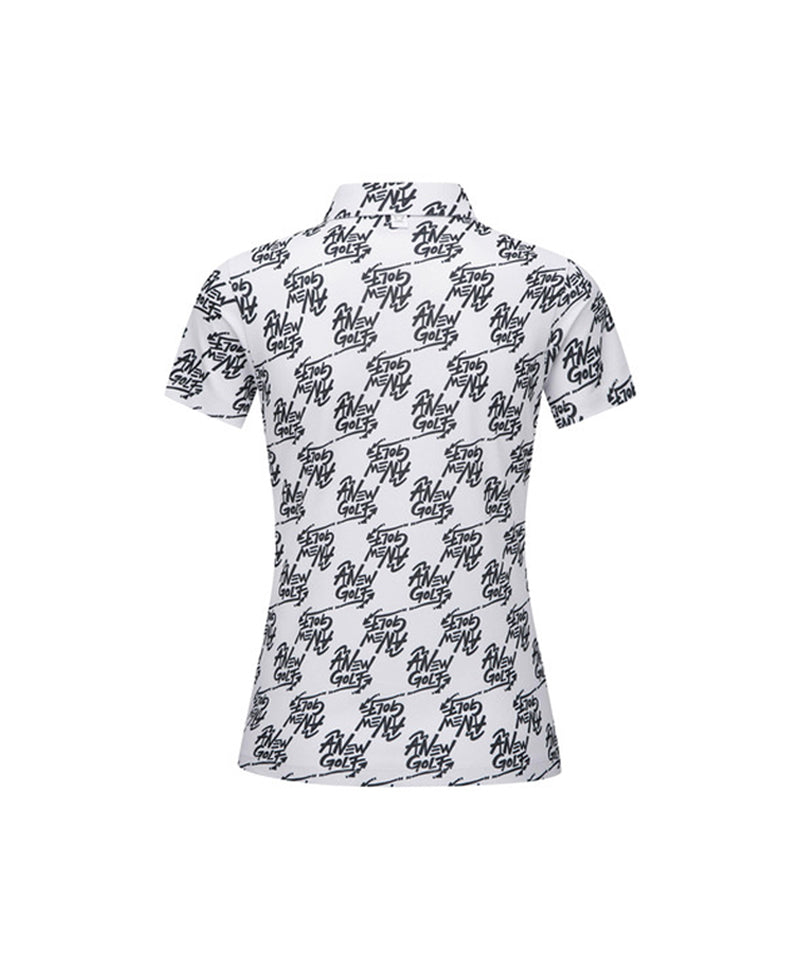 Women's Logo Pattern Short T-Shirt - White