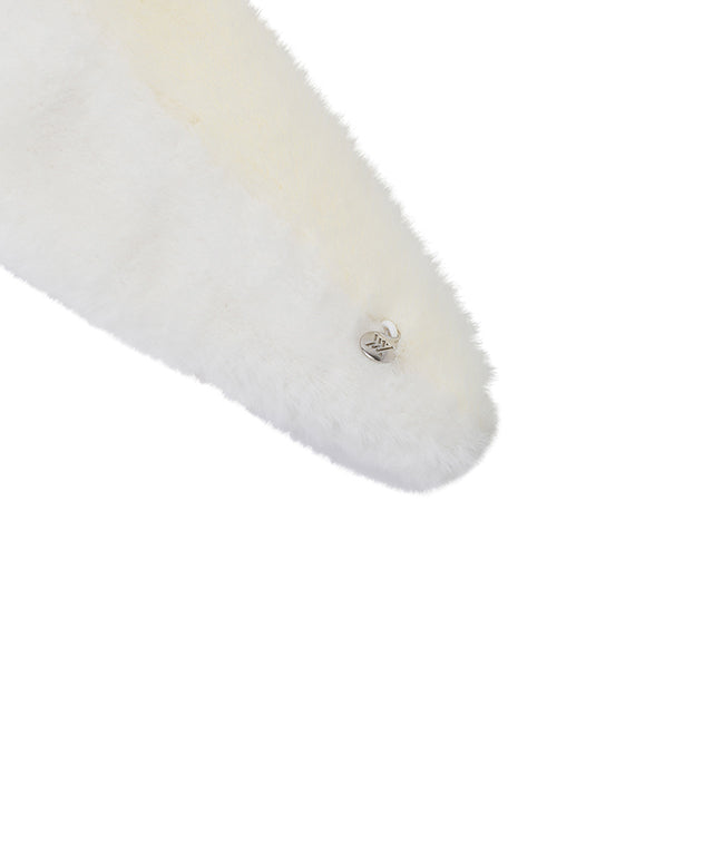Woman's Fluffy Muffler - Ivory