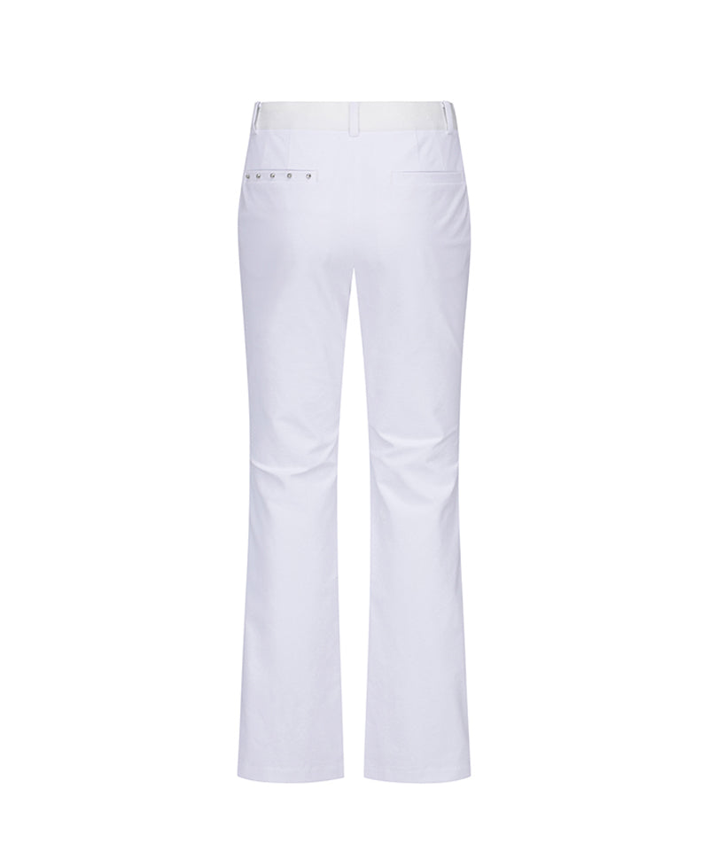 Women's Side Point Boots Cut L/PT - White