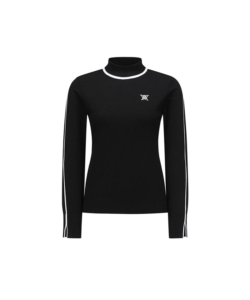 Women's High Neck Sweater - Black
