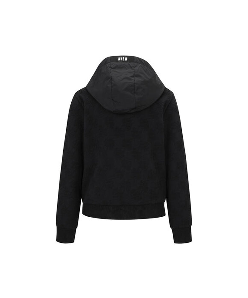 Women's Logo Pattern Anorak - Black