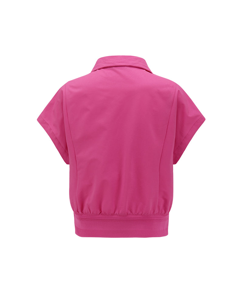 ANEW Golf Women's SM Short Sleeve Anorak Jacket - Hot Pink
