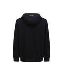 Men's Fleece Hoodie Long T-Shirt - Black