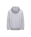 Men's Fleece Hoodie Long T-Shirt - Light Grey