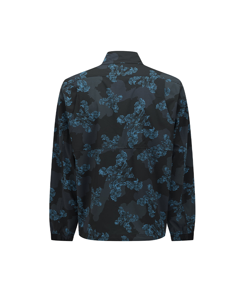Men's FA Flower Pattern Anorak Jacket - Black