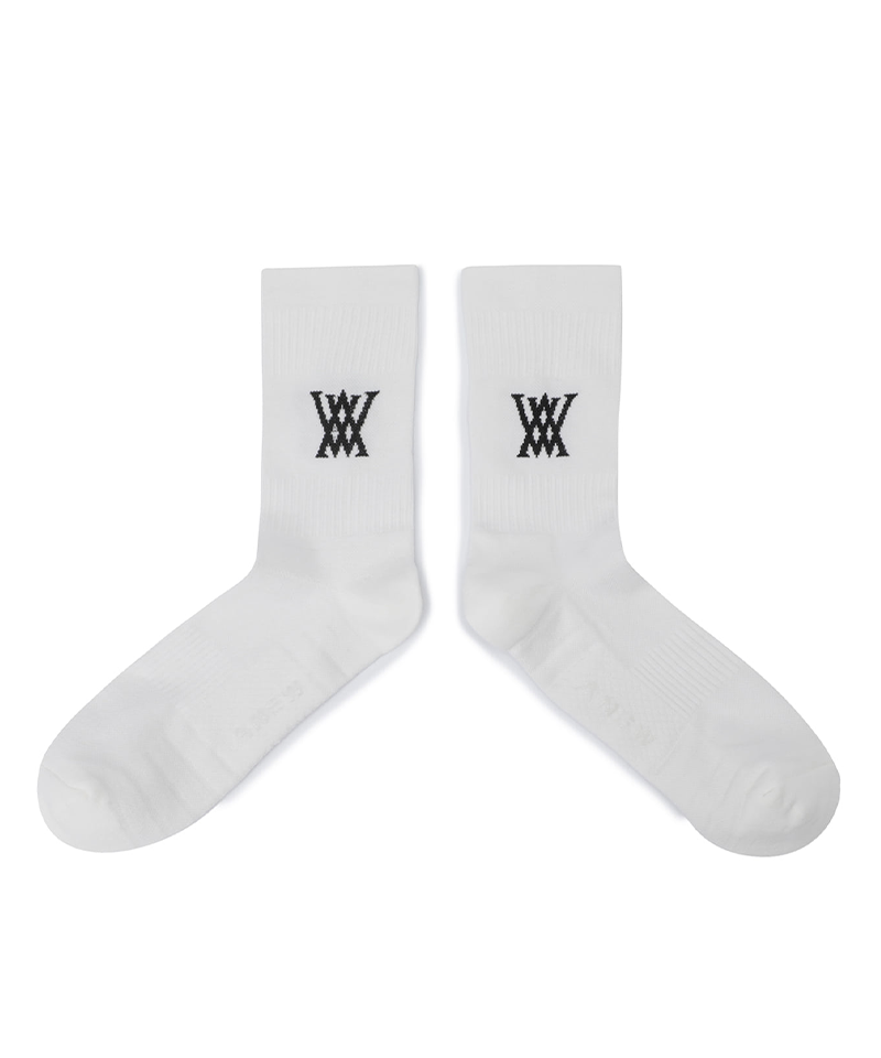 Men's Logo Socks - White