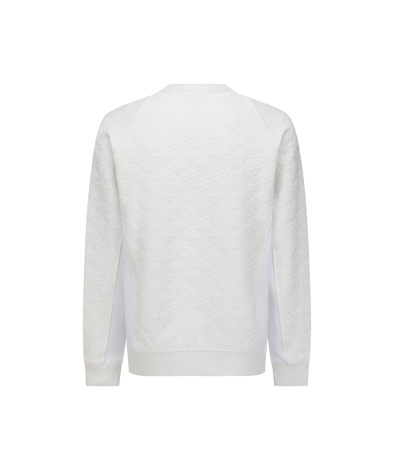 Chp/ Golf AMATEUR CREW SWEAT ホワイトL Men's FA Logo Pattern Sweatshirt - White – Anew Golf USA