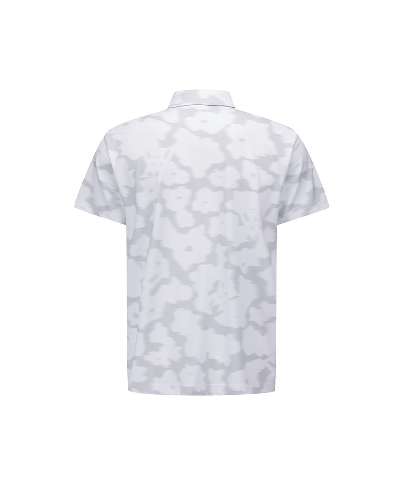 Men's FA Flower Pattern Short T-Shirt - Light Grey