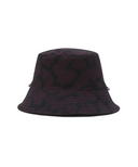 Unisex Flower Pattern Reversible Bucket Hat - Black