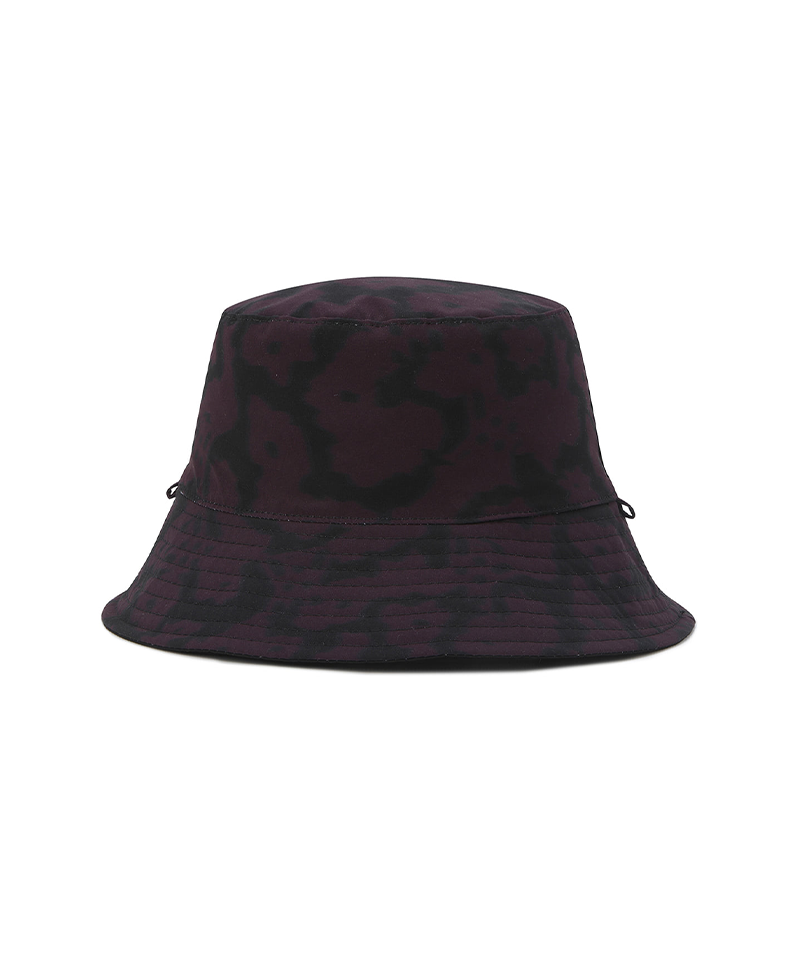 Unisex Flower Pattern Reversible Bucket Hat - Black