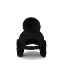 Women's Line Knit Ballcap - Black