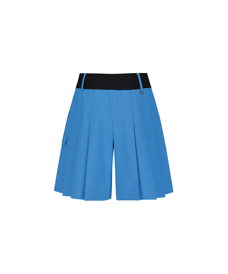 Women's FA Back Pleated Half Pants - Blue