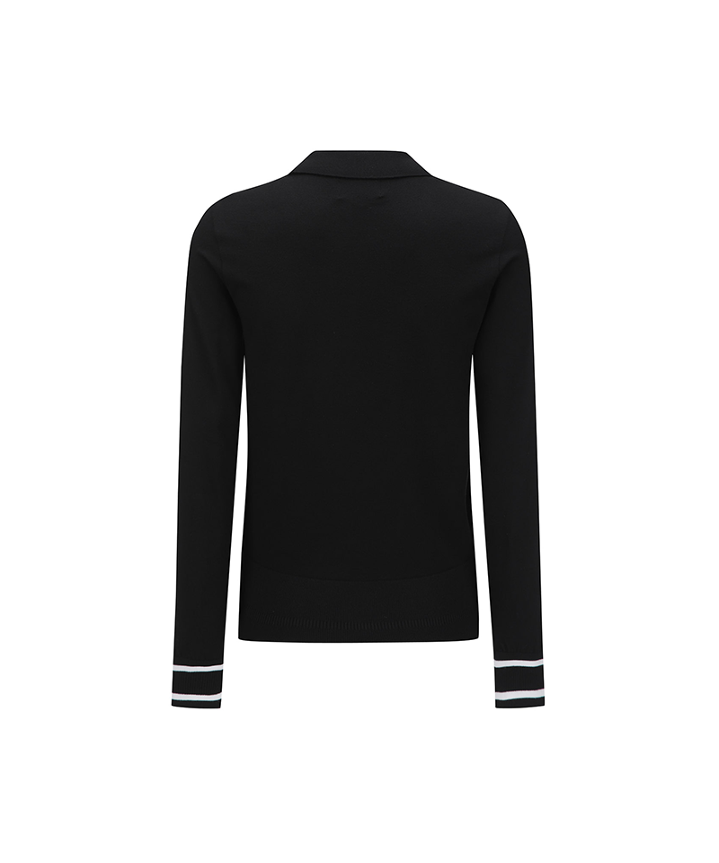 Women's FA Logo Pattern Sweater - Black