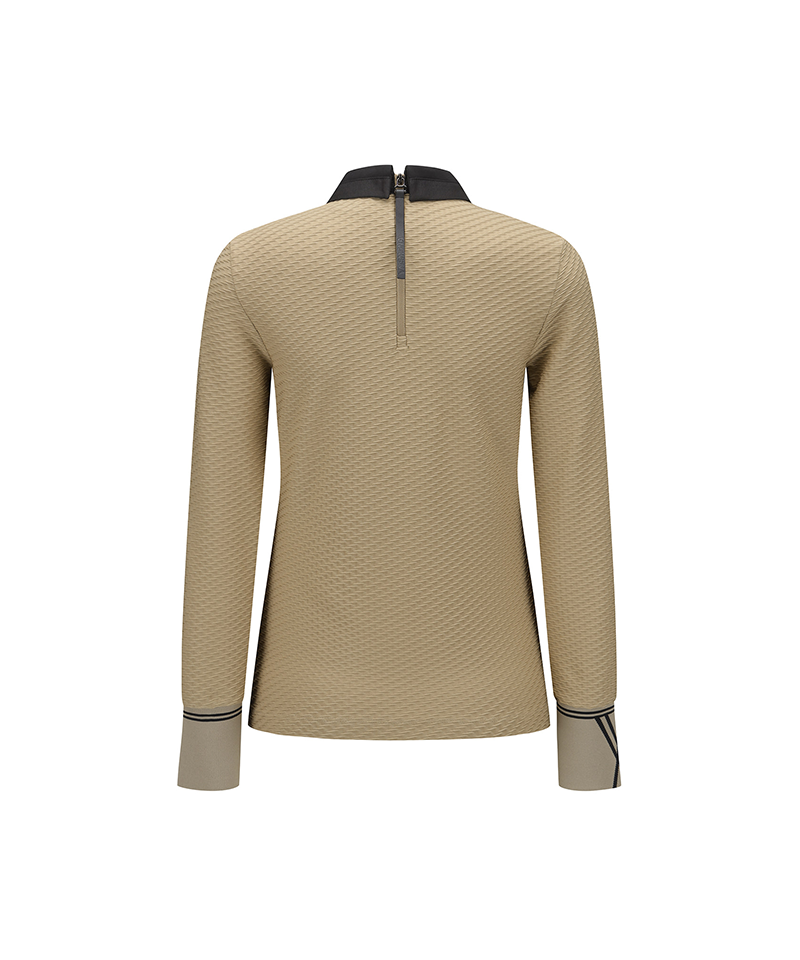 Women's FA Back Zip Long T-Shirt - Beige