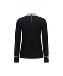 Women's FA Back Zip Long T-Shirt - Black