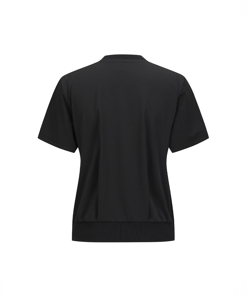 Women's FA Hybrid Round Short T-Shirt - Black