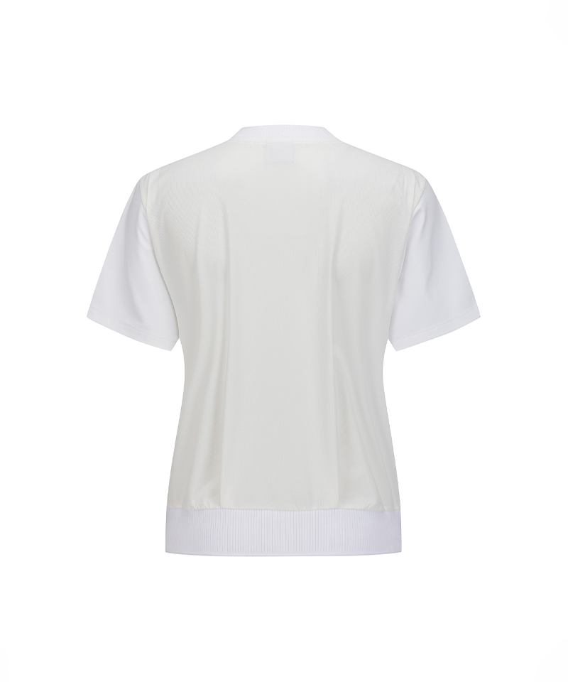 Women's FA Hybrid Round Short T-Shirt - White