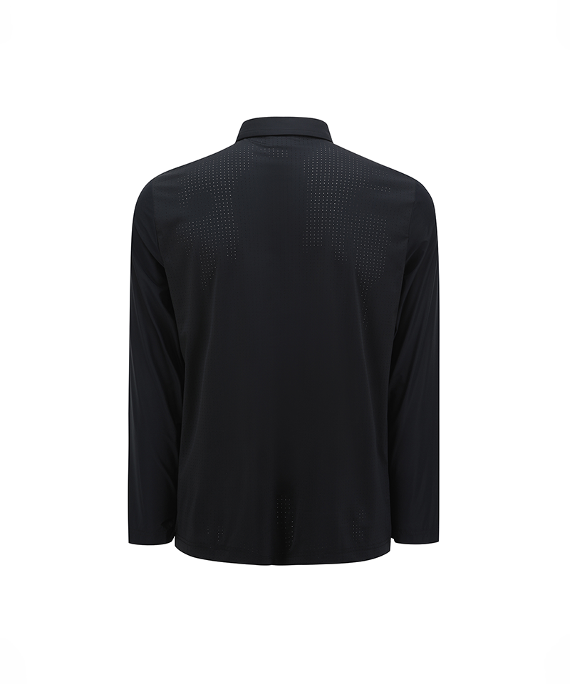 Men's SM Back Air Dot Long T-Shirt - Black