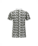 Women's SM Logo Pattern Short T-Shirt - Cream