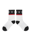 Women's Blocks Medium Neck Socks - Off White