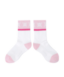 Women's Blocks Medium Neck Socks - Pink