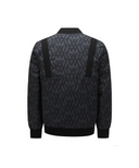 Men's WI Logo Pattern Reversible Down Jacket - Black