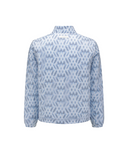 Men WI Logo Pattern Padded Jacket - Royal Blue