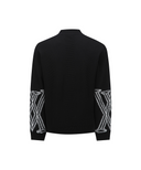 Men's WI Fuzzy Logo Point Sweater - Black