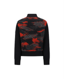 Women's WI Brushstroke Windproof Knit Cardigan - Red