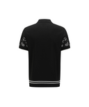 Men's Paisley Short Sleeve Sweater - Black