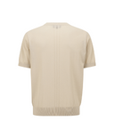 Men's Solid Short Sleeve Sweater - Beige