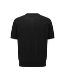 Men's Solid Short Sleeve Sweater - Black