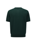 Men's Solid Short Sleeve Sweater - Dark Green