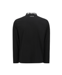 Men's Collar Point Long T-Shirt - Black