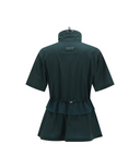 Women's Mid Length Hight Neck Jacket - Dark Green