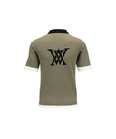 Women's Contrast Collar Sweater - Khaki