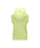 Women's Hooded Knit Vest - Lime