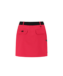 Women's Out Pocket H Line Skirt - Red