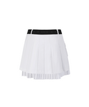 Women's Layered Pleats Skirt - White