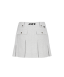 Women's Pleated Skirt - Light Grey