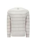 Men's Stripe Round Sweater - Ivory