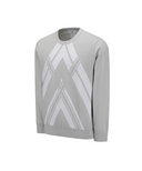 Men's Line Point Round Sweater - Light Grey