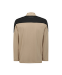 Men's Half Zip T - Shirt - Beige