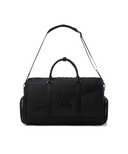 Unisex Fabric Mix Boston Bag - Black
