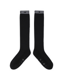 Women's Aqua Mesh Knee Socks - Black