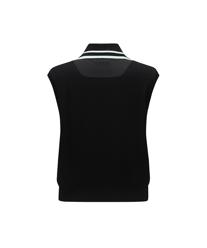 レディースウェア ANEW GOLF WOMEN WOOVEN VEST BLACK Women's Wooven Vest - Black – Anew Golf USA