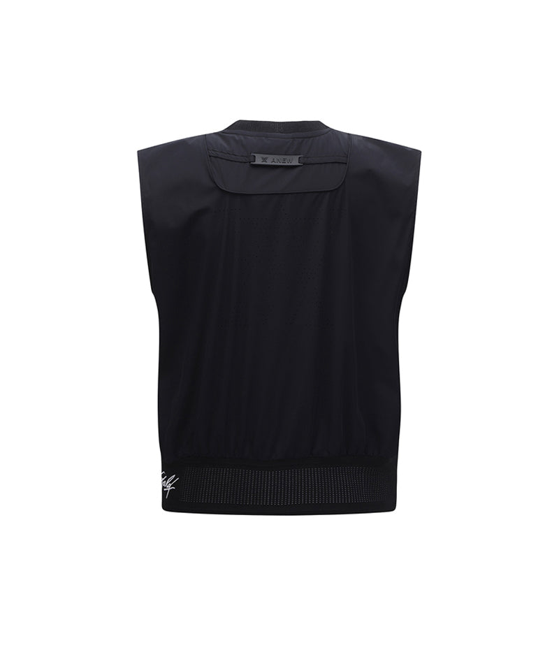 Women's Wooven Vest - Black