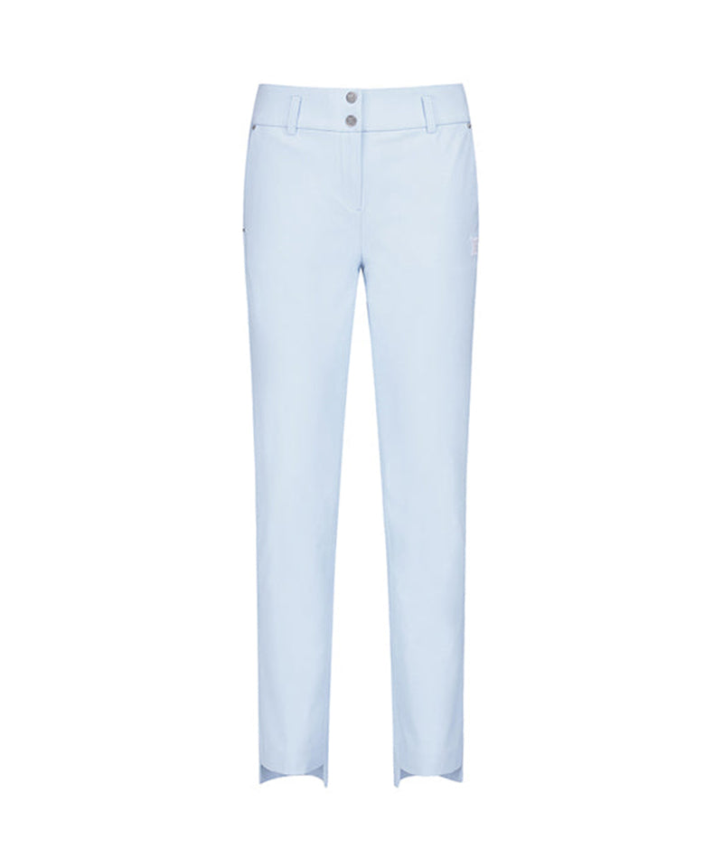 Women's Waist Banding Long Pants - Sky Blue