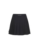 Women's Buckle Point Pleats Skirt - Black