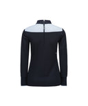 Women's Shoulder Block Long T-Shirt - Navy